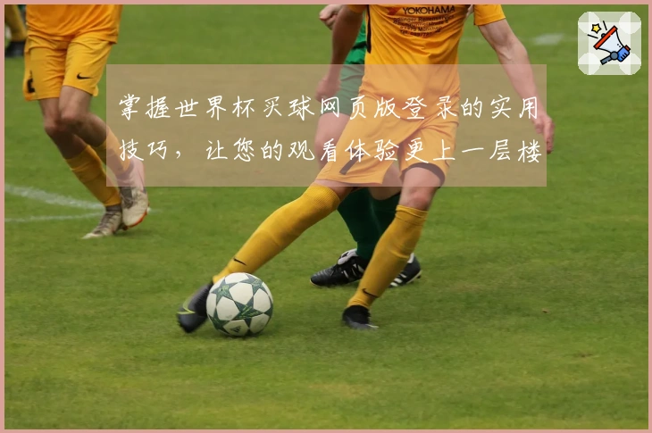 掌握世界杯买球网页版登录的实用技巧，让您的观看体验更上一层楼