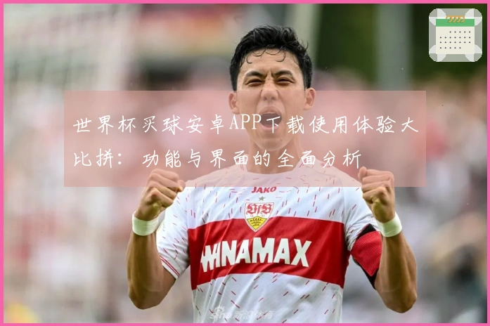 世界杯买球安卓APP下载使用体验大比拼：功能与界面的全面分析